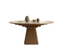 IMEITE Mesa De Reuniones De Oficina Mesa de Comedor retráctil losa Roca Madera Plegable Moderna Simple Cuadrada y Redonda Doble propósito Mesa De Comedor(120cm)