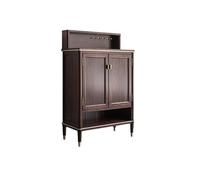 IMEITE Organizador De Zapatos 76x36x119cm Consola Recibidor Madera Maciza Integral Mueble Almacenaje Decorativo Salón Dormitorio Pasillo Organizador De Zapatos para Entrada