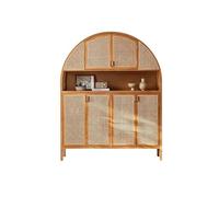 IMEITE Organizador De Zapatos Gabinete de Zapatos Madera Gran Capacidad Almacenamiento Porche ratán Moderno Auxiliar Comedor for el hogar Organizador De Zapatos para Entrada