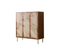 IMEITE Organizador De Zapatos Mueble Zapatero de Madera ratán Estilo WABI-sabi, for Entrada salón, Porche, Armario Almacenamiento Organizador De Zapatos para Entrada(B)