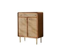 IMEITE Organizador De Zapatos Puerta de Entrada del Zapatero Madera ratán Gabinete Almacenamiento en Capas for el hogar Organizador De Zapatos para Entrada