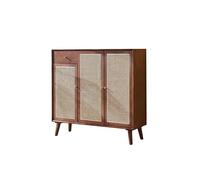 IMEITE Organizador De Zapatos Zapatero de Madera ratán Retro for Porche, Mueble Pared Moderno for Sala Estar y Pasillo Organizador De Zapatos para Entrada