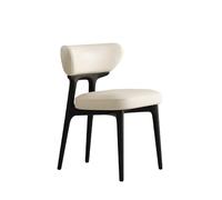 IMEITE Reunión Silla de Comedor Italiana Madera Maciza, Estilo escandinavo, Cuero y Fresno, Moderna, Sencilla pequeña, con Respaldo for el hogar Silla de Dormitorio