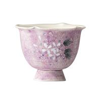 IMEITE Tazas Para Matcha Taza alta romántica de hortensias moradas for mujer, individual, con borde floral, for té, degustación cerámica, gran valor estético Juego De Té Con Infusor