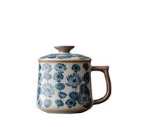 IMEITE Tazas Para Matcha Taza de té de cerámica con tapa, taza de agua de oficina, taza china, taza de té casera Juego De Té Con Infusor