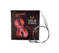 Imelod Cuerdas de violín Conjunto completo universal (G-D-A-E) Cuerdas de violín Núcleo de acero Níquel-plata Herida con extremo de bola niquelado para 4/4 3/4 1/2 1/4 violines(2 Set)
