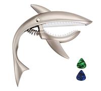 Imelod Guitarra de aleación de zinc Cejilla Shark Cejilla para guitarra acústica y eléctrica con buena sensación de la mano, sin traste y duradero(Gris)