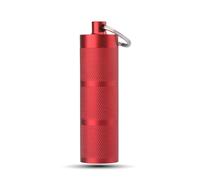 Imentha Llavero pastillero impermeable, pastillero compacto, portátil y seguro con 3 compartimentos, pastillero de tamaño de bolsillo y contenedor para medicamentos diarios sobre la marcha (rojo vino)