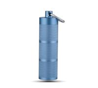 Imentha Pastillero impermeable con llavero, compacto, portátil y seguro con 3 compartimentos, pastillero de bolsillo y contenedor para medicamentos diarios sobre la marcha, azul