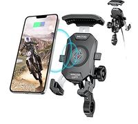 iMESTOU Cargador de Montaje del Teléfono Inalámbrico de la Motocicleta Qi & USB C Cargue el Soporte del Teléfono Móvil para Teléfonos Inteligentes de 3.5-7.0 Pulgadas