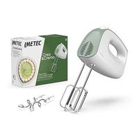 Imetec Batidora Amasadora eléctrica CreaCrema, Varillas extra largas para mezclas para masas pasteles y crema batida, varillas de acero inoxidable para amasar, 5 velocidades, función turbo, 500 W (7485)