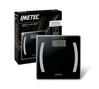 Imetec Body Analizer ES7 400 - Báscula para personas diagnostica, medición de agua corporal, masa muscular y grasa, color negra