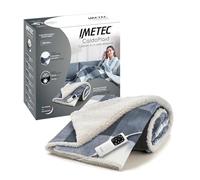 Imetec CaldoPlaid Tartan Grey, Manta Eléctrica Suave 160 x 120 cm, Bajo Consumo, Tecnología Adaptada, Dispositivo de Seguridad, Calefacción Rápida, 6 Temperaturas, Lavable