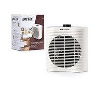 IMETEC Compact Air, Calefactor Pequeño y Potente, 2000 W, Asa Integrada, Temperatura Ajustable, Función Antihielo, Dispositivo de Protección Contra el Sobrecalentamiento