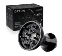 Imetec Diffon, Difusor Secador de Aire Caliente para Cabello Rizado de Hombre, Rizos Definidos Sin Encrespamiento, Tecnología Cerámica, 2 Niveles de Aire/Temperatura, Doble Tensión, 700 W, Negro