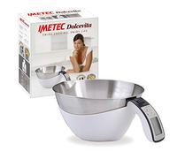 Imetec Dolcevita ES4, Báscula Electrónica de Cocina, Pesa Sólidos y Líquidos, Recipiente Extraible, Báscula Graduada, Capacidad 5 Kg, División 1 g, Función Tara, Pantalla Digital, Apagado Automático