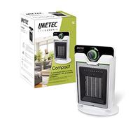 Imetec Eco Ceramic Compact, Calefactor con Tecnologia Eco Ceramica para un Bajo Consumo, 2200 W, 3 Niveles de Temperatura, Compacto y Silencioso, Filtro de Polvo, Sistema de Seguridad