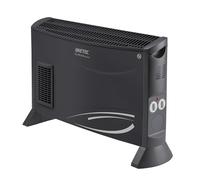 Imetec Eco Rapid Black Code Termoconvector - Estufa eléctrica de bajo consumo con modo ECO -40% de energía - 2000 W, 4 Temperaturas, Calentamiento rápido, Termostato de seguridad, Silencioso