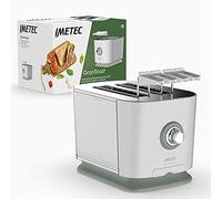 Imetec GranToast Tostadora 2 ranuras extragrandes y pinzas modulables para tostadas extra-rellenas, 10 niveles de tostado, temporizador con auto-apagado, bandeja de migas, 600 W