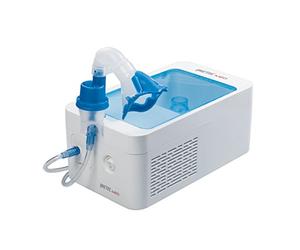 Imetec Med ar1000 aerosol de pistón con soporte Pediatrica a tamaño variable y articulación para somimisnistrase en niños en posición tumbada, completo de accesorios, dispositivo médico CE0434