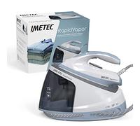Imetec Rapidvapor - Centro de planchado, suela de cerámica, calentamiento rápido, liviana, sistema de limpieza Calc Clean, golpe de vapor de 240 g, 2400 W, bomba de 5 bares