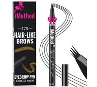 iMethod Lápiz de cejas - Lápiz de cejas con punta micro-4 tenedores, lápiz de cejas microblading para cejas parecidas al pelo, lápices de cejas de larga duración para mujeres, resistente a las manchas