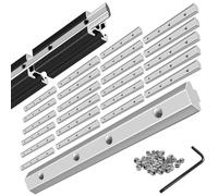 iMetrx 24pcs 2020 Extrusion Straight Connector Joining Plate Corner Bracket 2020 Hardware T-lot Accessories V-Slot with Screws for 2020 Aluminum Profile 3D Printer Frame Spare Parts Silver