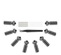 iMetrx 8 unidades Boquillas volcano de 0,4 mm, cabezal de impresión M6 de acero endurecido para extrusora J-Head Hotend, compatible con impresoras 3D Artillery/Sidewinder