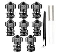 iMetrx Boquilla de acero de impresora 3D, 8 piezas 0.4MM E3D V6