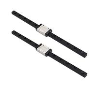 IMETRX Guía de riel lineal de 2 piezas de 400 mm negro, guía deslizante de acero con rodamientos MGN12 Bloques deslizantes para impresora 3D y máquina CNC (tipo H)