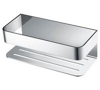 Jabonera frontal rectangular con un diseño elegante fabricada en acero inoxidable MAYURA Imex