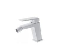 IMEX ETNA GLT023/BL Grifo monomando para pared en lavabos y en bañeras de acabado blanco mate - Con válvula click