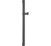 IMEX - Barra de Ducha Pared 65cm Negra | Barra de Acero Inoxidable S.304 Extraplana con Soporte para Alcachofa de Ducha Ajustable | Recambio Original IMEX | Color Black Gun Metal
