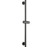 IMEX - Barra de Ducha Pared 65cm Negra | Barra de Acero Inoxidable S.304 Redonda con Soporte para Alcachofa de Ducha Ajustable | Recambio Original IMEX | Color Black Gun Metal