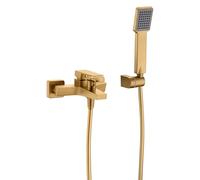 IMEX Grifería monomando bañera y ducha Art BDAR025-4OC Latón acabado oro cepillado