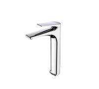 Grifo monomando con caño alto para lavabo fabricado en latón con acabado cromado Delos de Imex