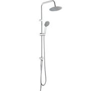 IMEX Barra de ducha BDE011 EUROPA – Latón cromado, sin grifería, diseño moderno