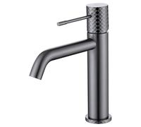 Grifo monomando para lavabo hecho de latón con acabado negro metalizado Genova de Imex
