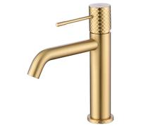 IMEX BDG053-1OC GÉNOVA Monomando Lavabo Oro Cepillado