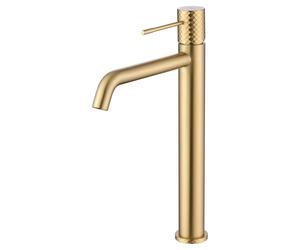 IMEX BDG053-3OC GÉNOVA Monomando Lavabo Alto Oro Cepillado