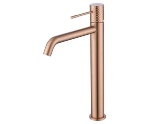 IMEX BDG053-3ORC GÉNOVA Monomando Lavabo Alto Oro Rosa Cepillado