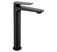 Grifo monomando con caño alto para lavabo fabricado en latón con acabado negro mate Napoles de Imex - Negro / Latón / Imex