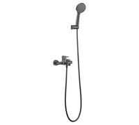 Grifería monomando para bañera y ducha hecha de latón con acabado negro mate Roma de Imex