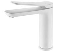 IMEX DINAMARCA BDR031-1BL Grifo monomando para lavabo con discos cerámicos y un acabado blanco mate - Sin válvula