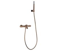 IMEX Grifería termostática Line BTD038-4ORC Latón acabado oro rosa cepillado Kit baño/ducha