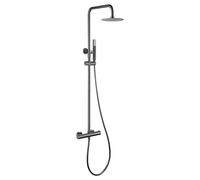 IMEX BTG053/BGM GÉNOVA Conjunto Ducha Termostático Black Gun Metal