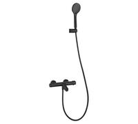 Grifería termostática para bañera y ducha hecha de latón con acabado negro mate Eco-kent de Imex