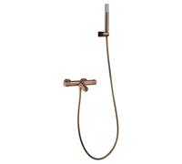 Grifería termostática para bañera y ducha hecha de latón con acabado oro rosa cepillado Monza de Imex