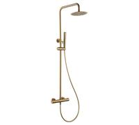 Barra de ducha termostática hecha de acero inoxidable con acabado oro cepillado nápoles Napoles de Imex - Oro / Latón / Imex