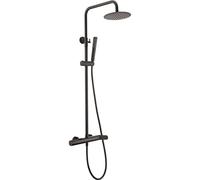 IMEX - Columna de ducha, Conjunto monomando barra de baño - Serie Dinamarca Negro Mate - BDR031/NG